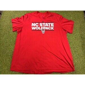 Adidas Aeroready NC State Wolfpack Football Shirt Mens 3XL Red Wordmark Logo